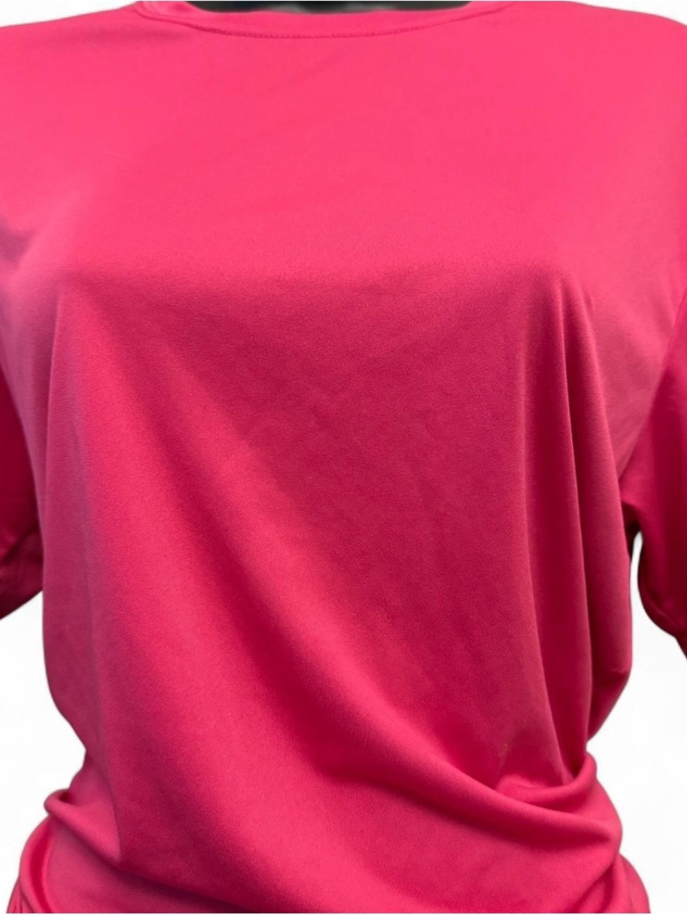 Women’s Bright Pink Crewneck Short Sleeve Tee
